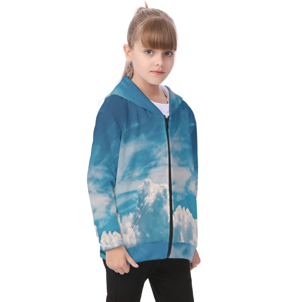 All-Over Print Kid's Heavy Fleece Zip Up Hoodie