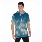 All-Over Print Men's Short Sleeve Hoodie T-Shirt