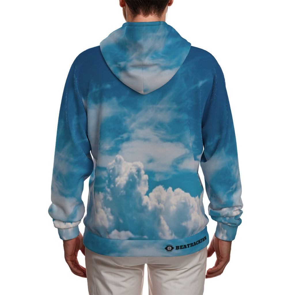 All-Over Print Zip Up Hoodie With Pocket