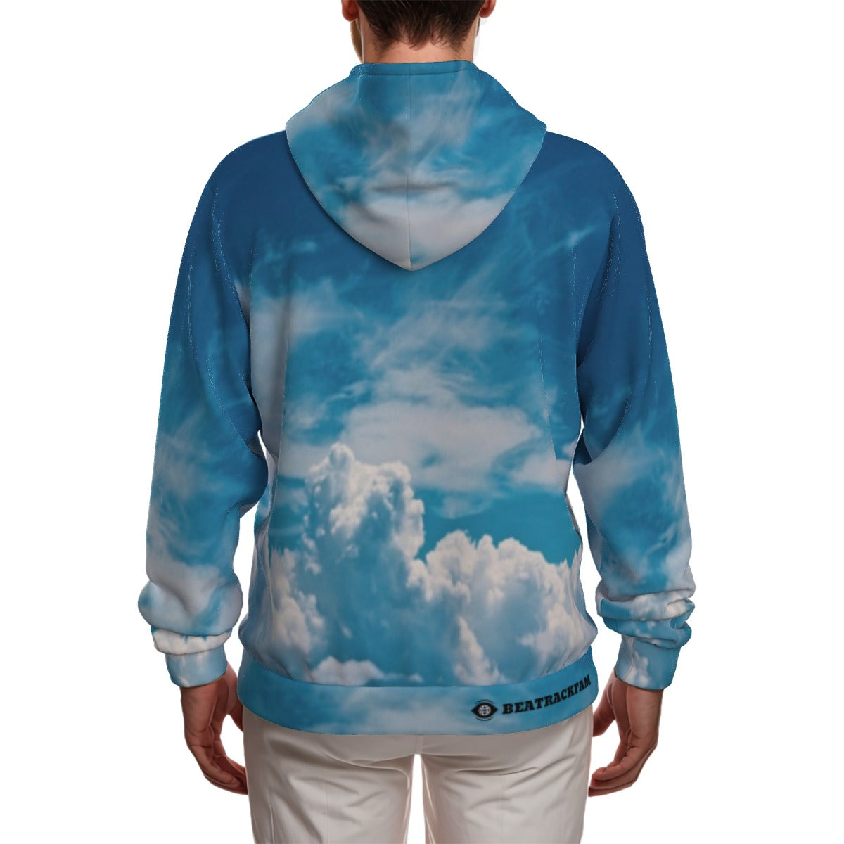 All-Over Print Zip Up Hoodie With Pocket