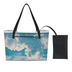 Shopping Tote Bag With Black Mini Purse