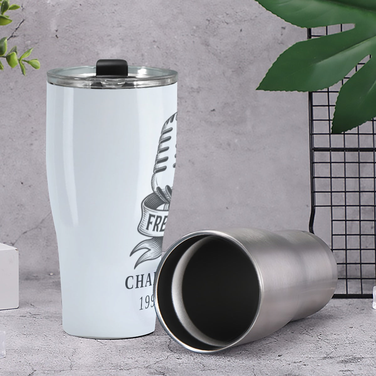 Cone Tumbler 30oz - Charlie Kirk Freedom Microphone Collection