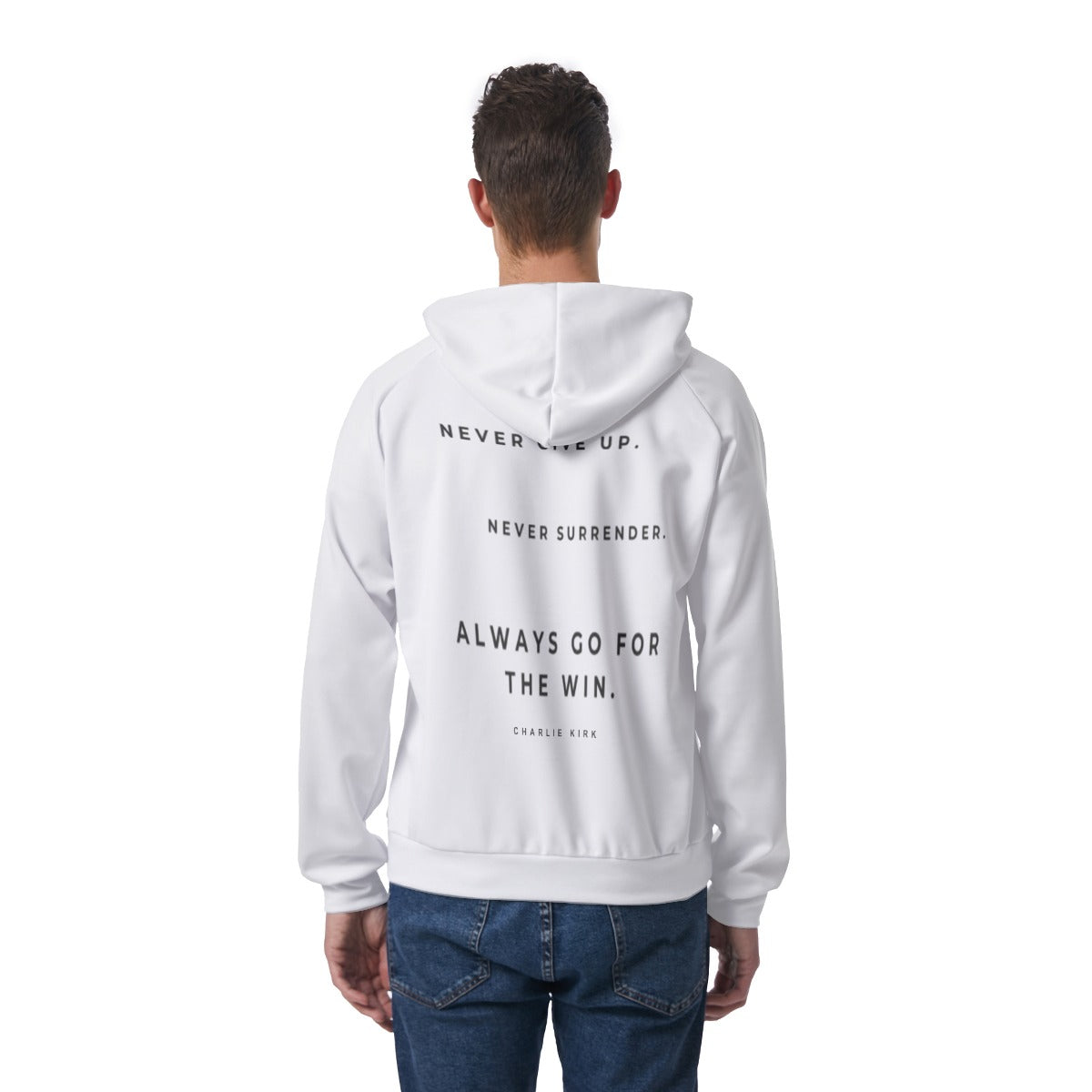 All-Over Print Men's Raglan Pullover Hoodie - Charlie Kirk Freedom Microphone Collection