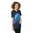 All-Over Print Women's O-Neck T-Shirt|180 GSM Jersey