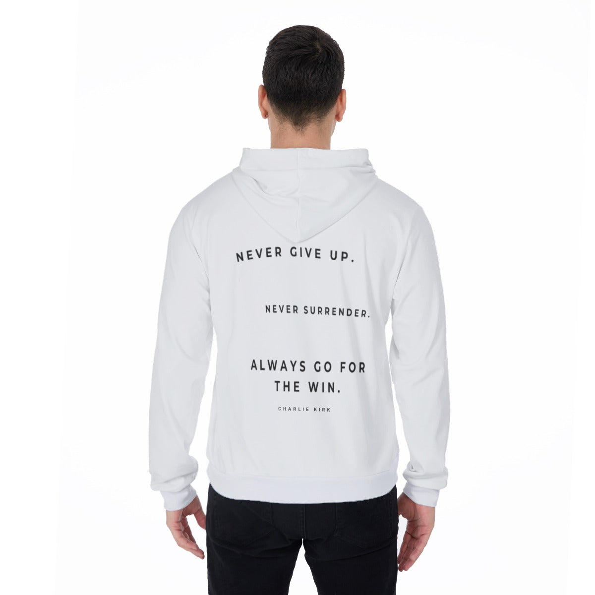 All-Over Print Men's Pullover Hoodie - Charlie Kirk Freedom Microphone Collection