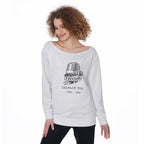 All-Over Print Women's Off-Shoulder Sweatshirt - Charlie Kirk Freedom Microphone Collection