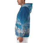 All-Over Print Zip Up Hoodie With Pocket