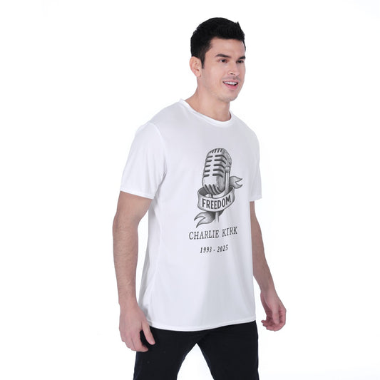 All-Over Print Men's T-shirt | Birdseye - Charlie Kirk Freedom Microphone Collection