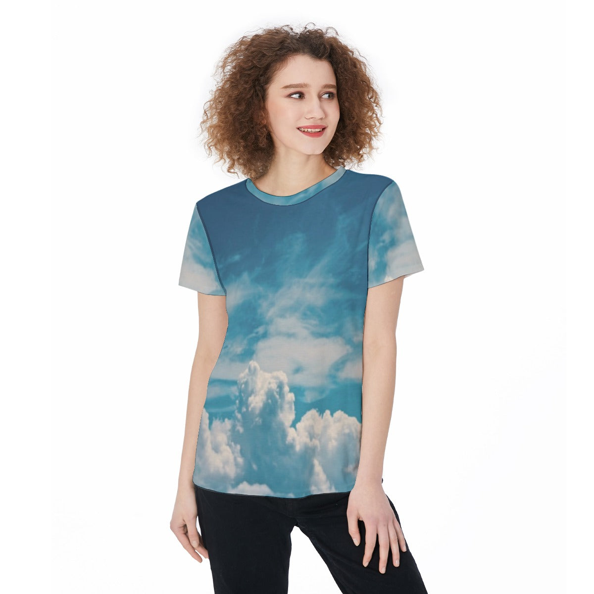 All-Over Print Round Neck T-Shirt
