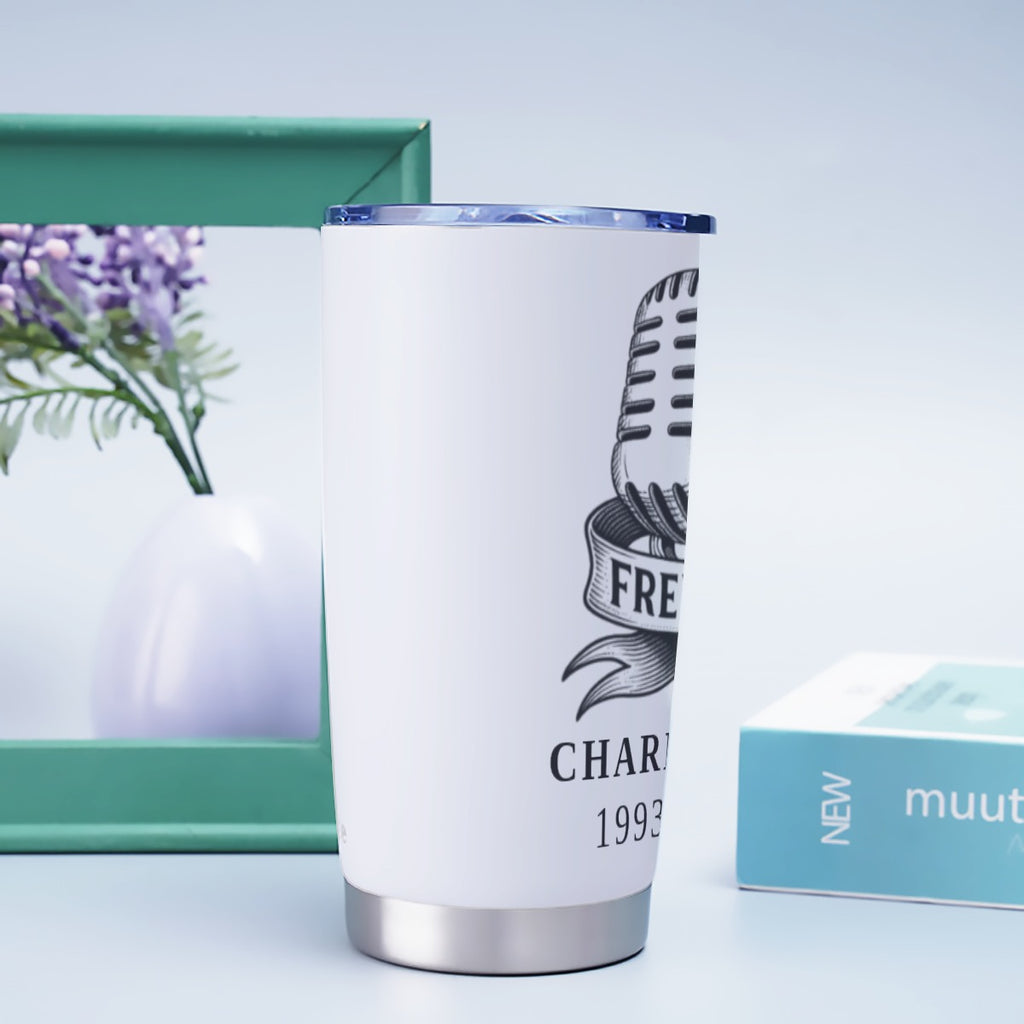 Tumbler 20oz - Charlie Kirk Freedom Microphone Collection