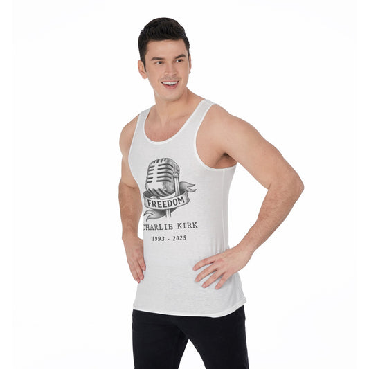 All-Over Print Men's Tank Top - Charlie Kirk Freedom Microphone Collection