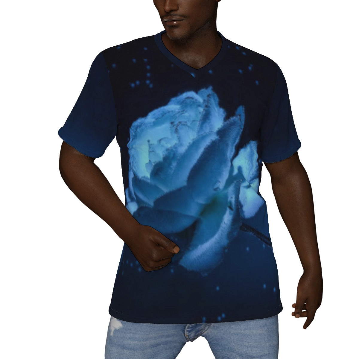 All-Over Print V-Neck T-Shirt