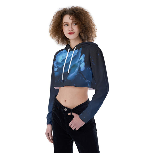 All-Over Print Women's Crop Top Hoodie