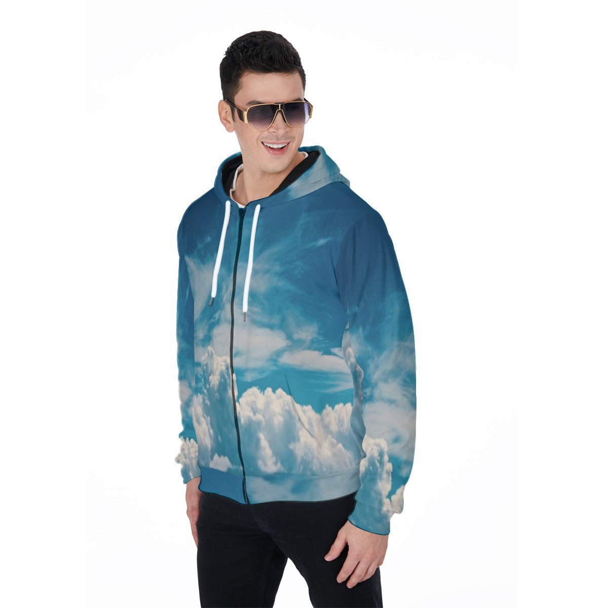 All-Over Print Men's Heavy Fleece Zip Up Hoodie