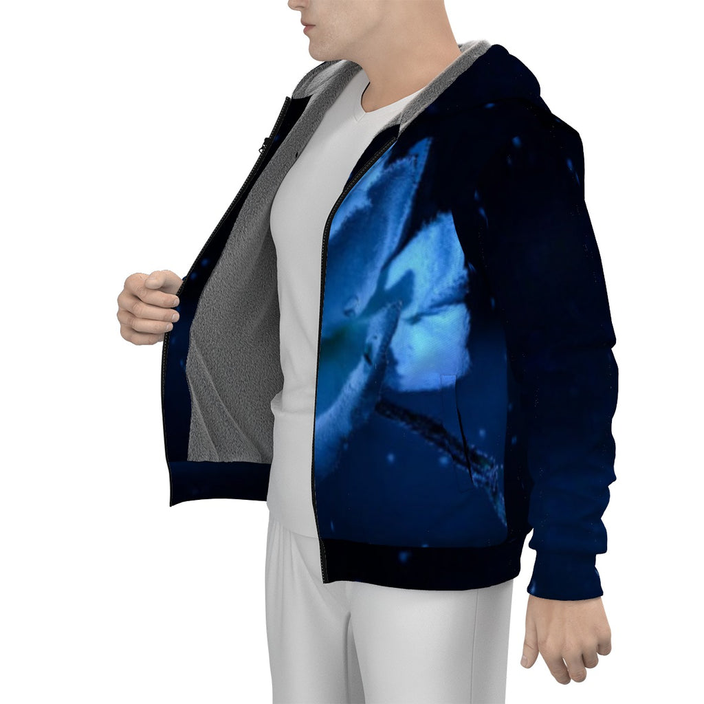 All-Over Print Men's Sherpa Fleece Zip Up Hoodie