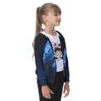 All-Over Print Kid's Zip-up Hoodie With Patch Pocket