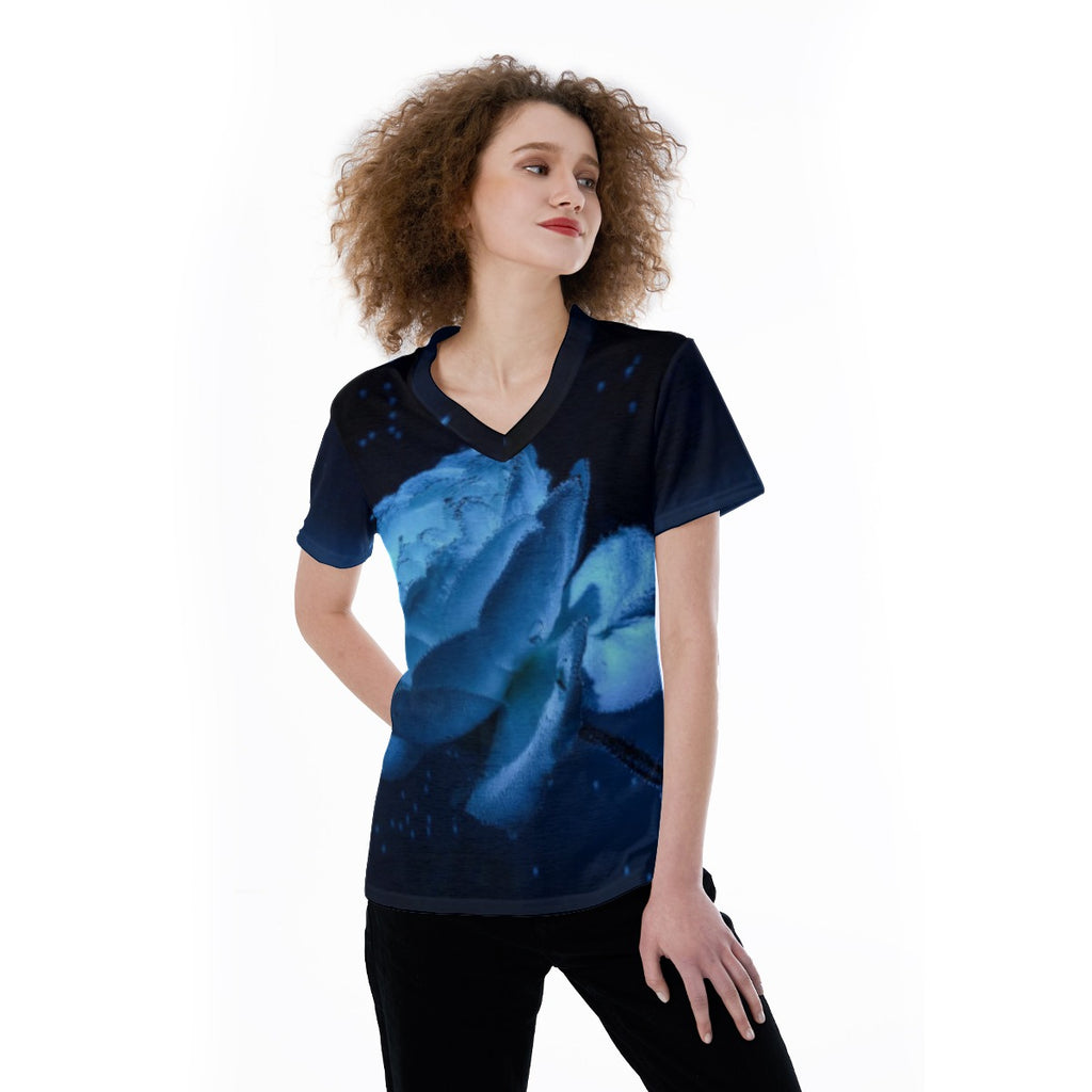 All-Over Print V-neck Women's T-shirt