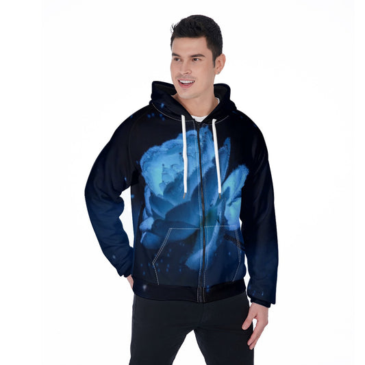 All-Over Print Men's Raglan Zip Up Hoodie