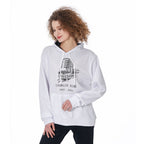 All-Over Print Women's Heavy Fleece Hoodie - Charlie Kirk Freedom Microphone Collection