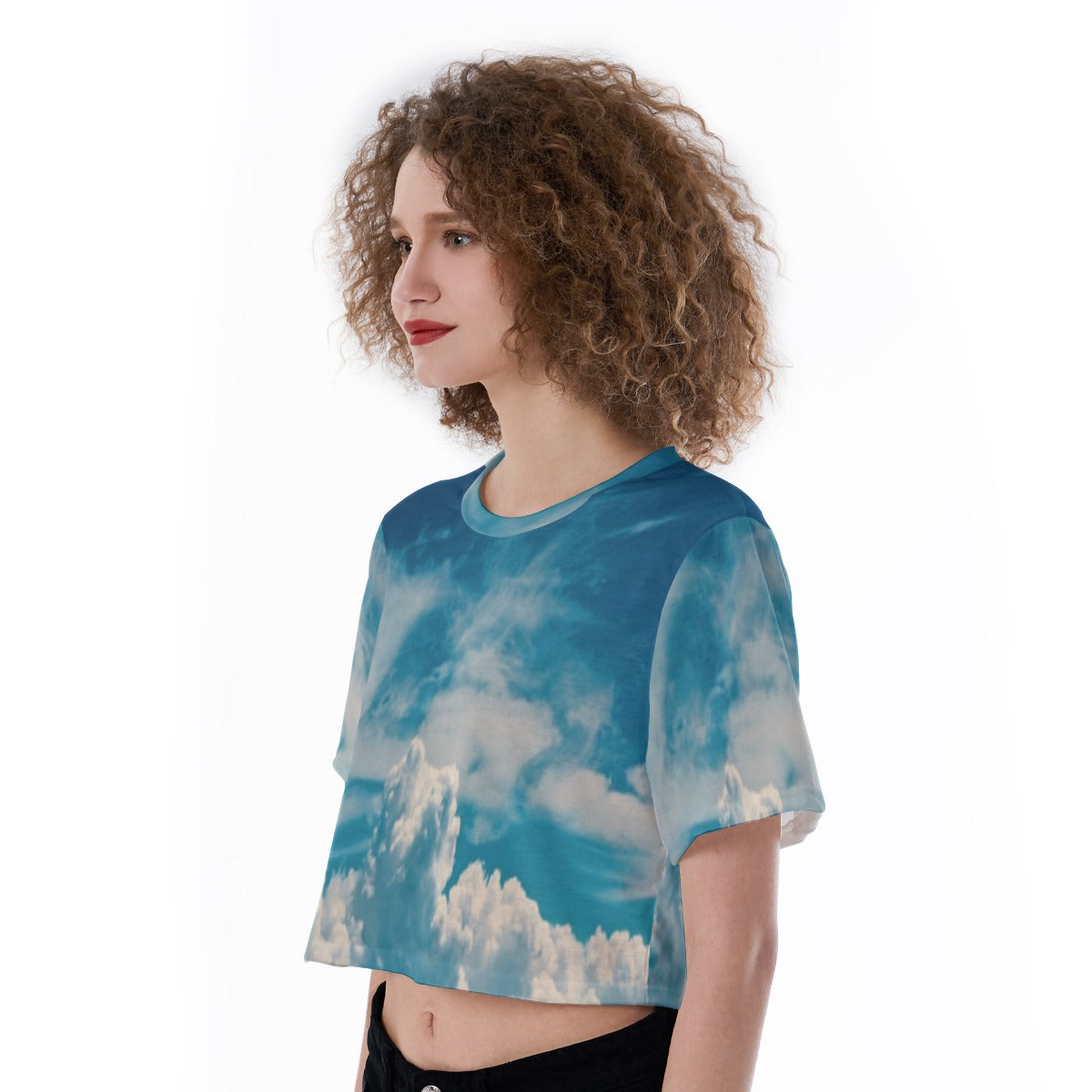 All-Over Print Cropped T-Shirt