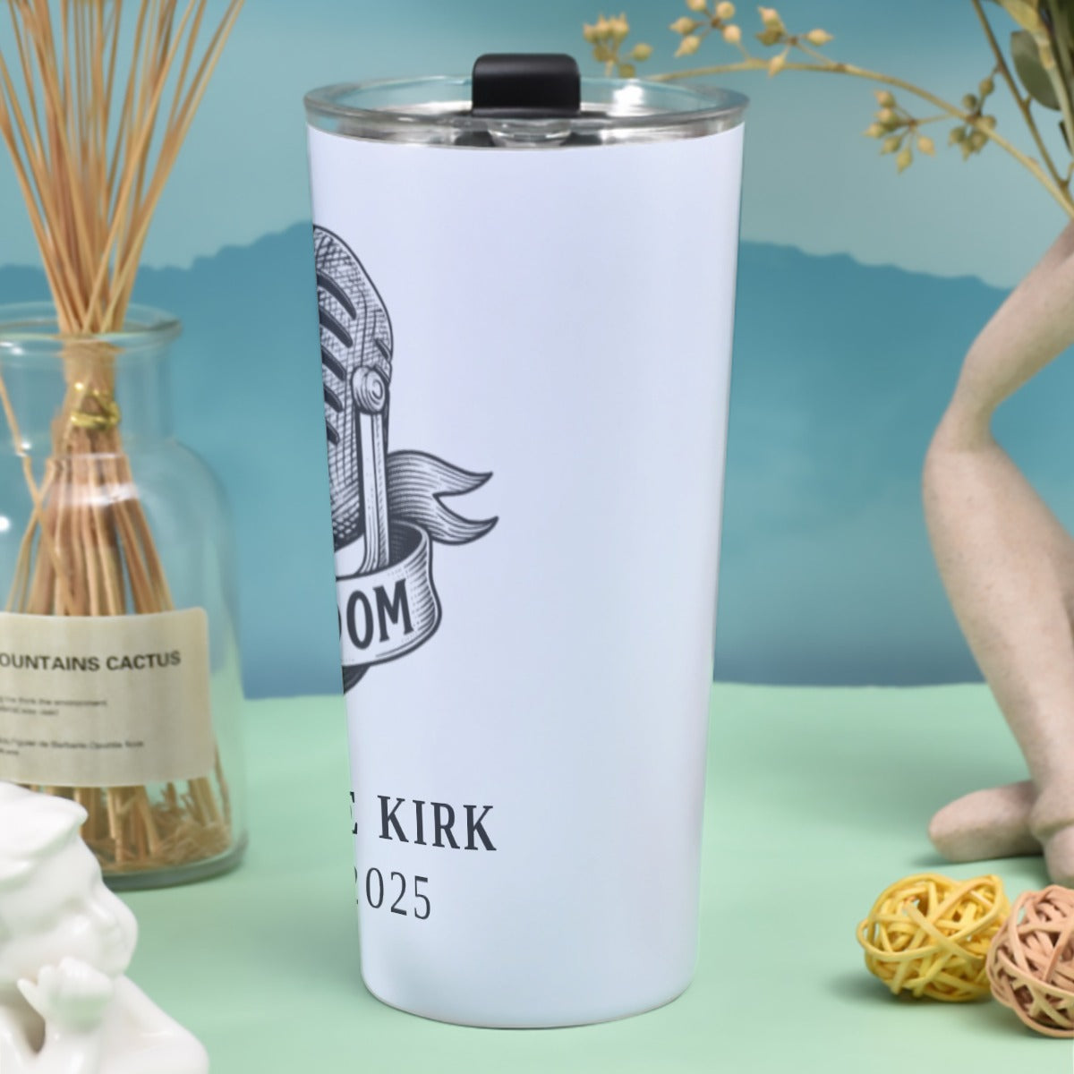 Tumbler 30oz - Charlie Kirk Freedom Microphone Collection