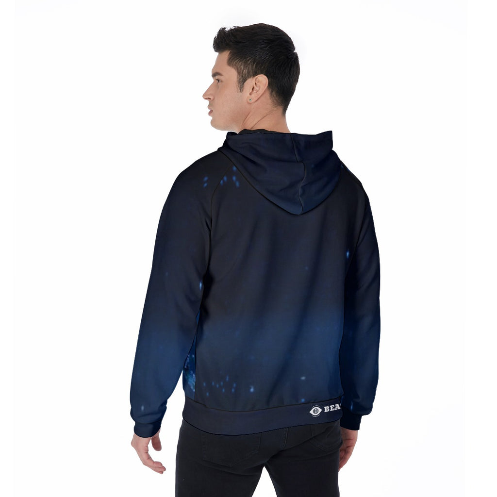 All-Over Print Men's Raglan Zip Up Hoodie