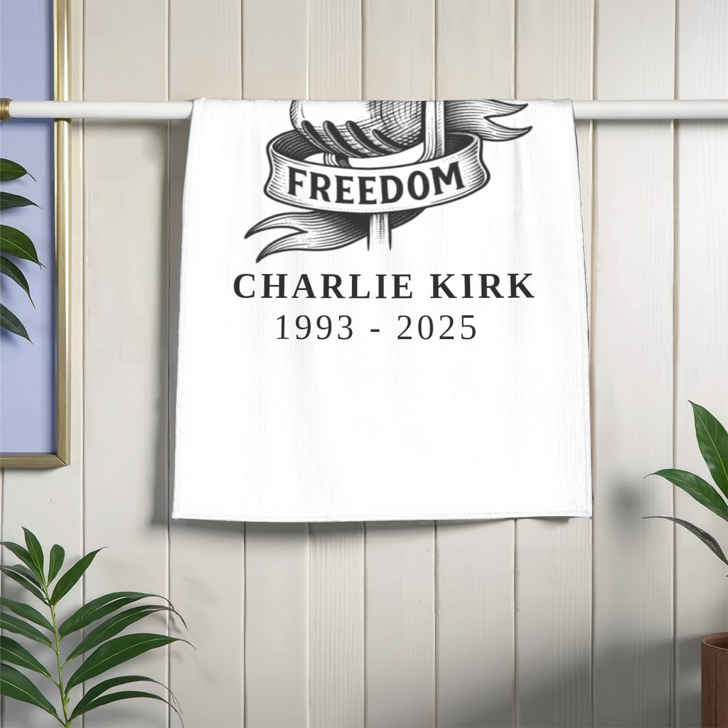 Polyester Towel For the USA - Charlie Kirk Freedom Microphone Collection