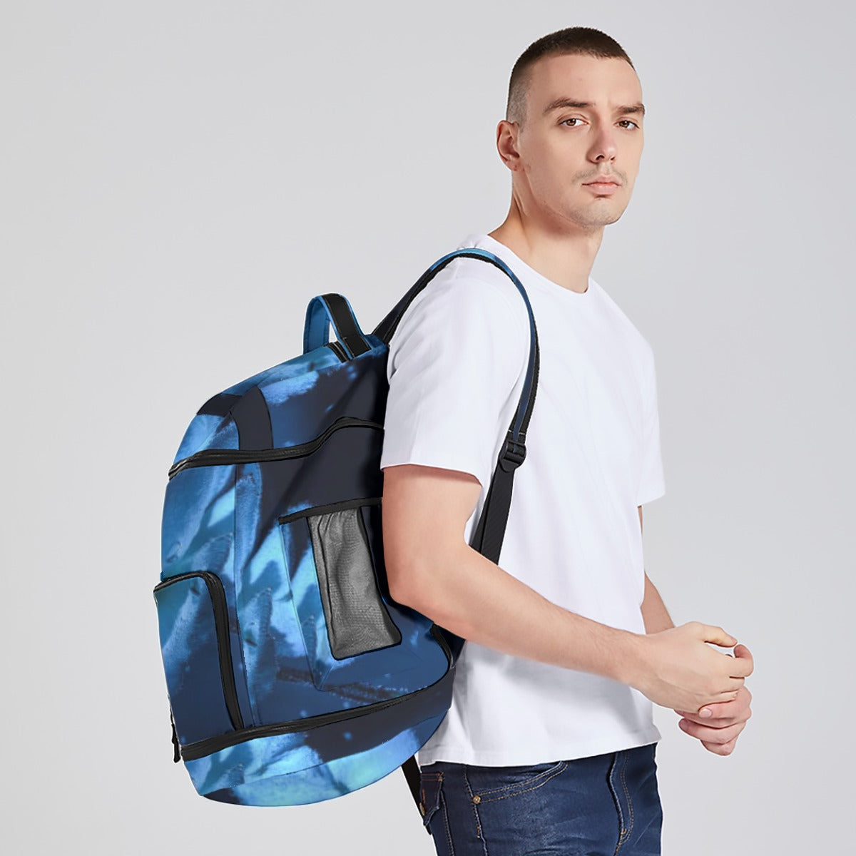 All-Over Print Multifunctional Backpack
