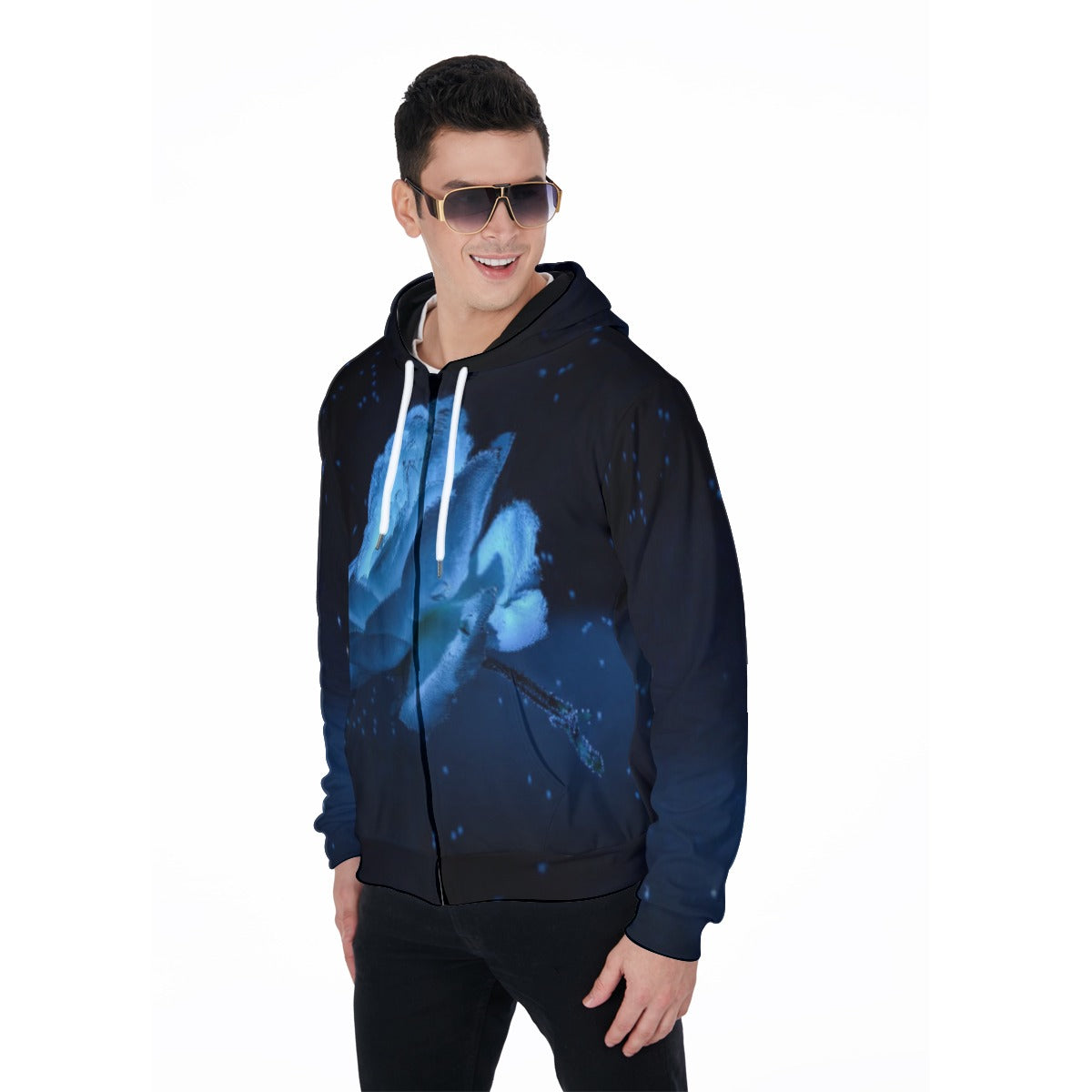 All-Over Print Men's Heavy Fleece Zip Up Hoodie
