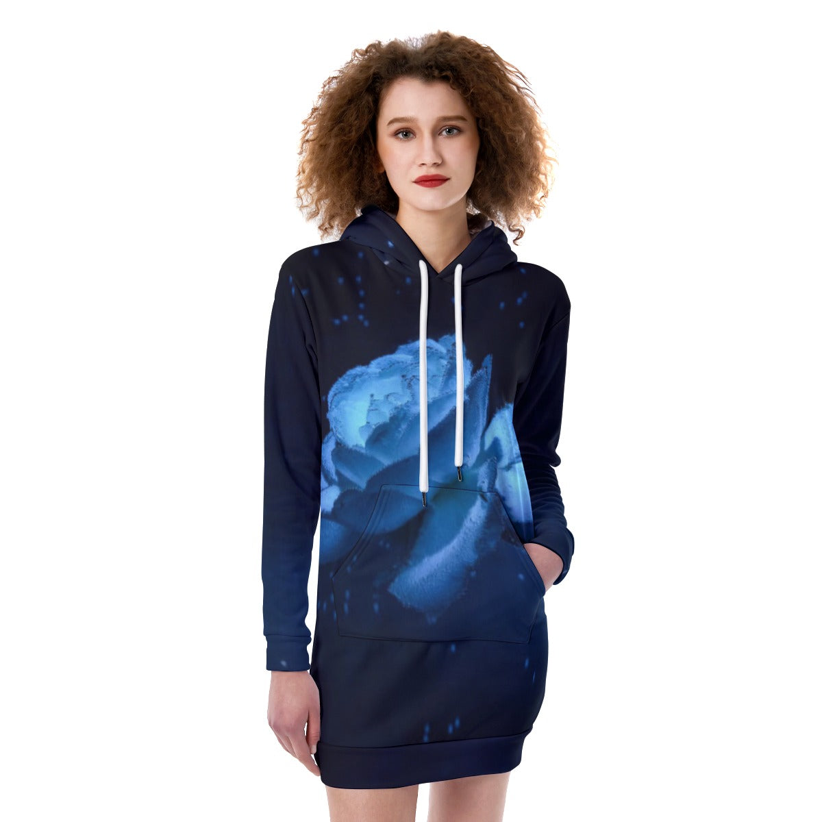 All-Over Print Women's Heavy Fleece Long Hoodie