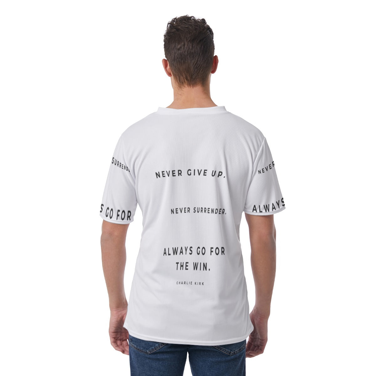 All-Over Print Men's V-Neck T-Shirt - Charlie Kirk Freedom Microphone Collection