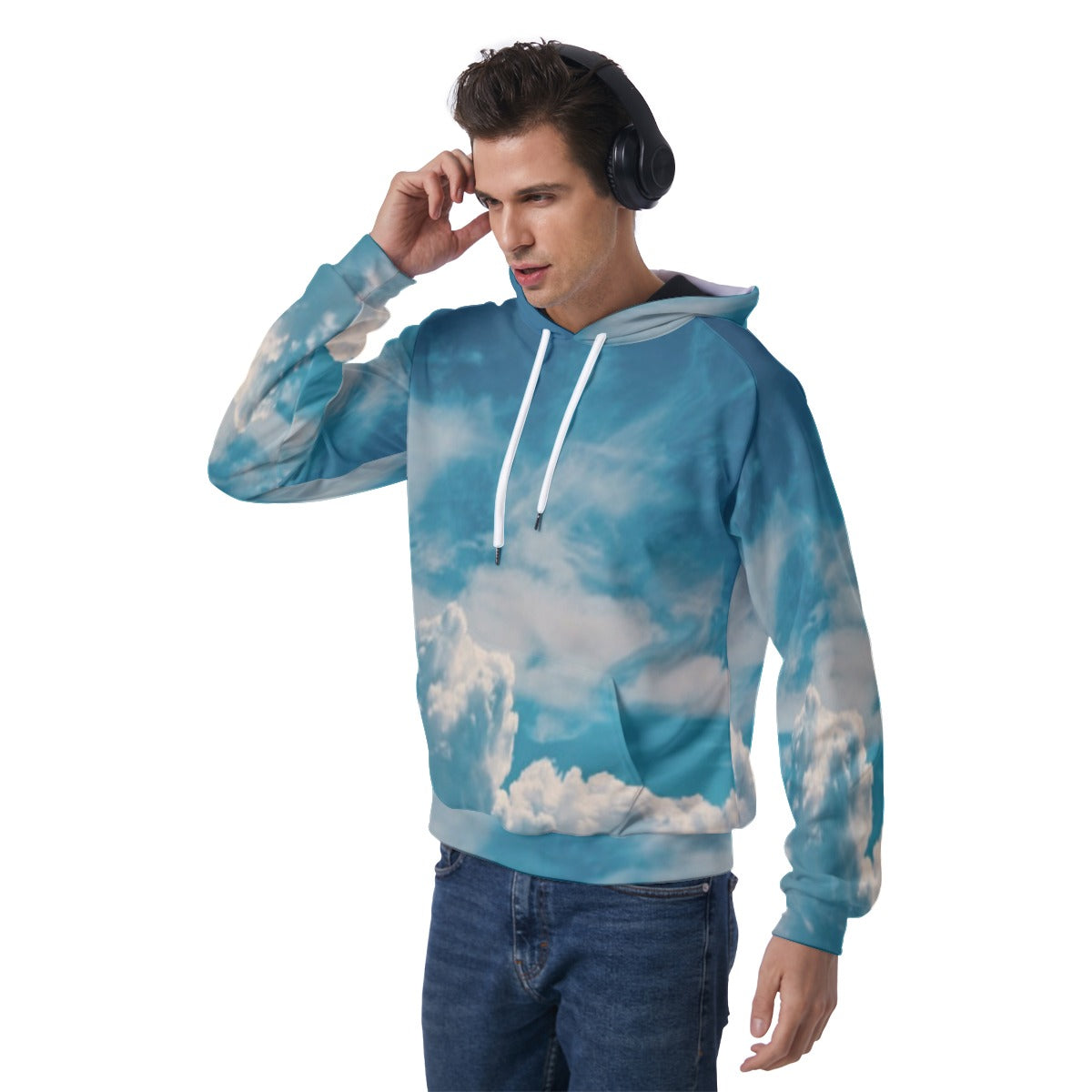 All-Over Print Men's Raglan Pullover Hoodie