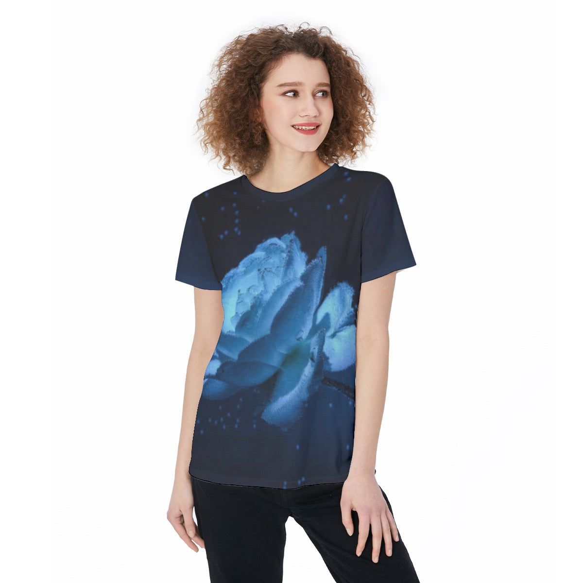 All-Over Print Round Neck T-Shirt