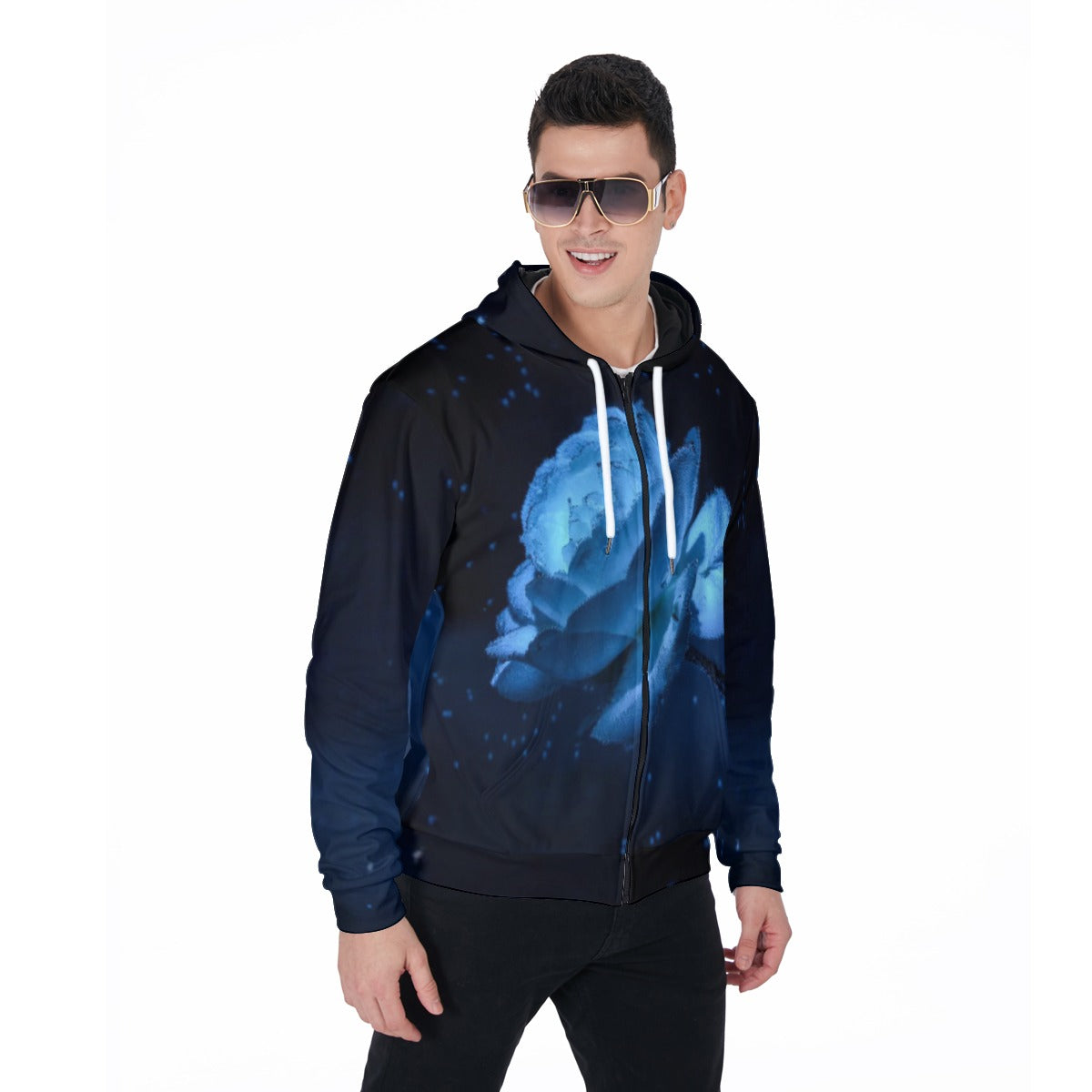 All-Over Print Men's Heavy Fleece Zip Up Hoodie