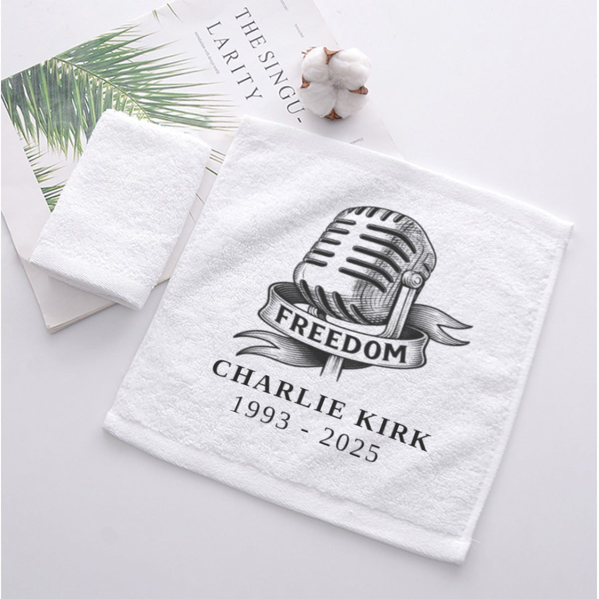 All-Over Print Towel - Charlie Kirk Freedom Microphone Collection