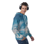 All-Over Print Men's Raglan Pullover Hoodie