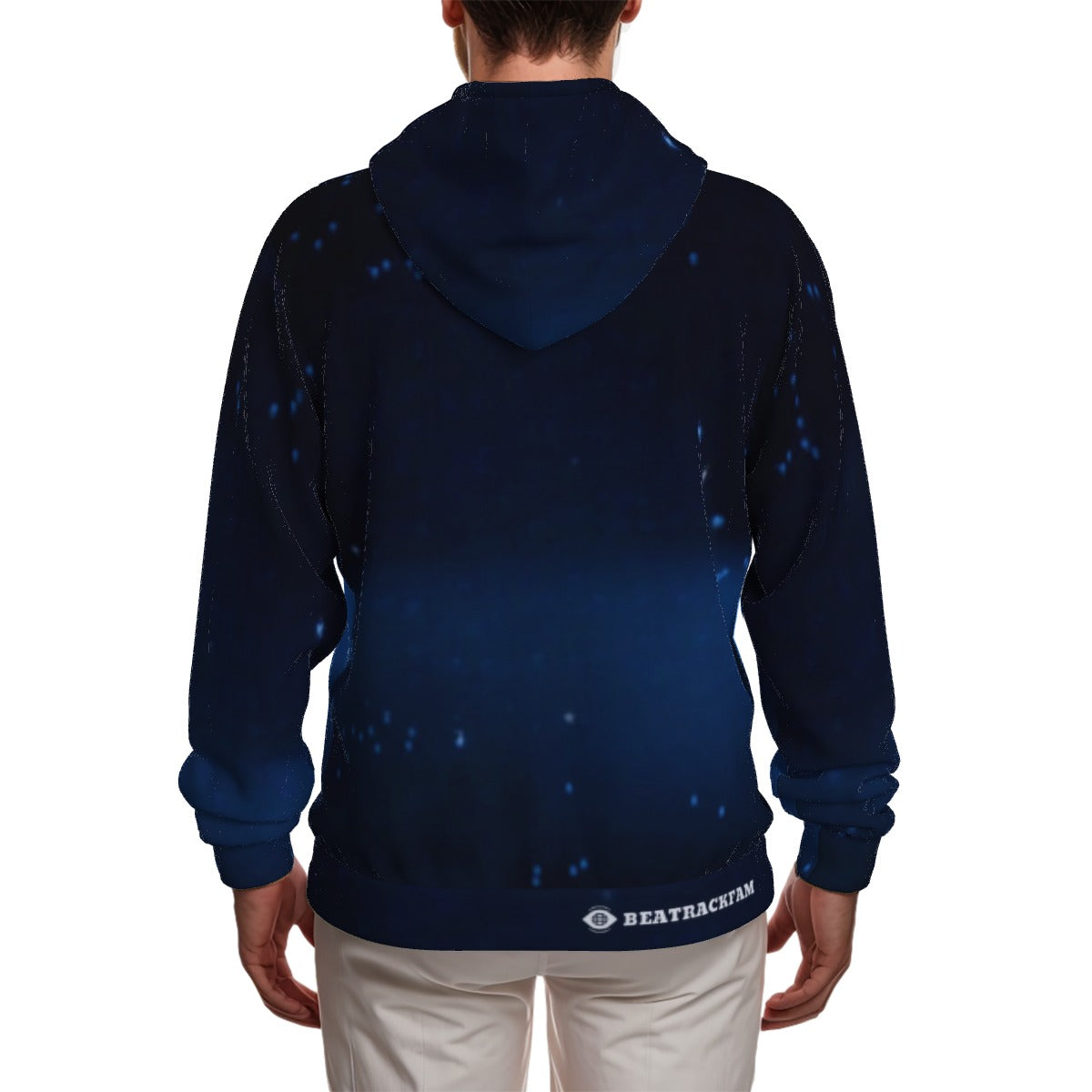 All-Over Print Zip Up Hoodie With Pocket