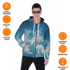 All-Over Print Men's Heavy Fleece Zip Up Hoodie