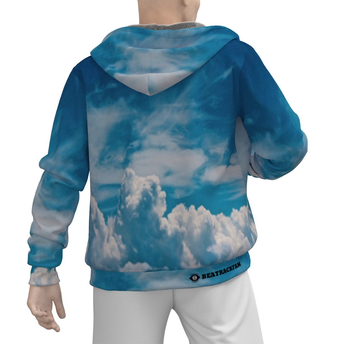 All-Over Print Men's Sherpa Fleece Zip Up Hoodie