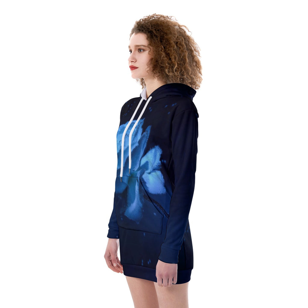 All-Over Print Women's Heavy Fleece Long Hoodie