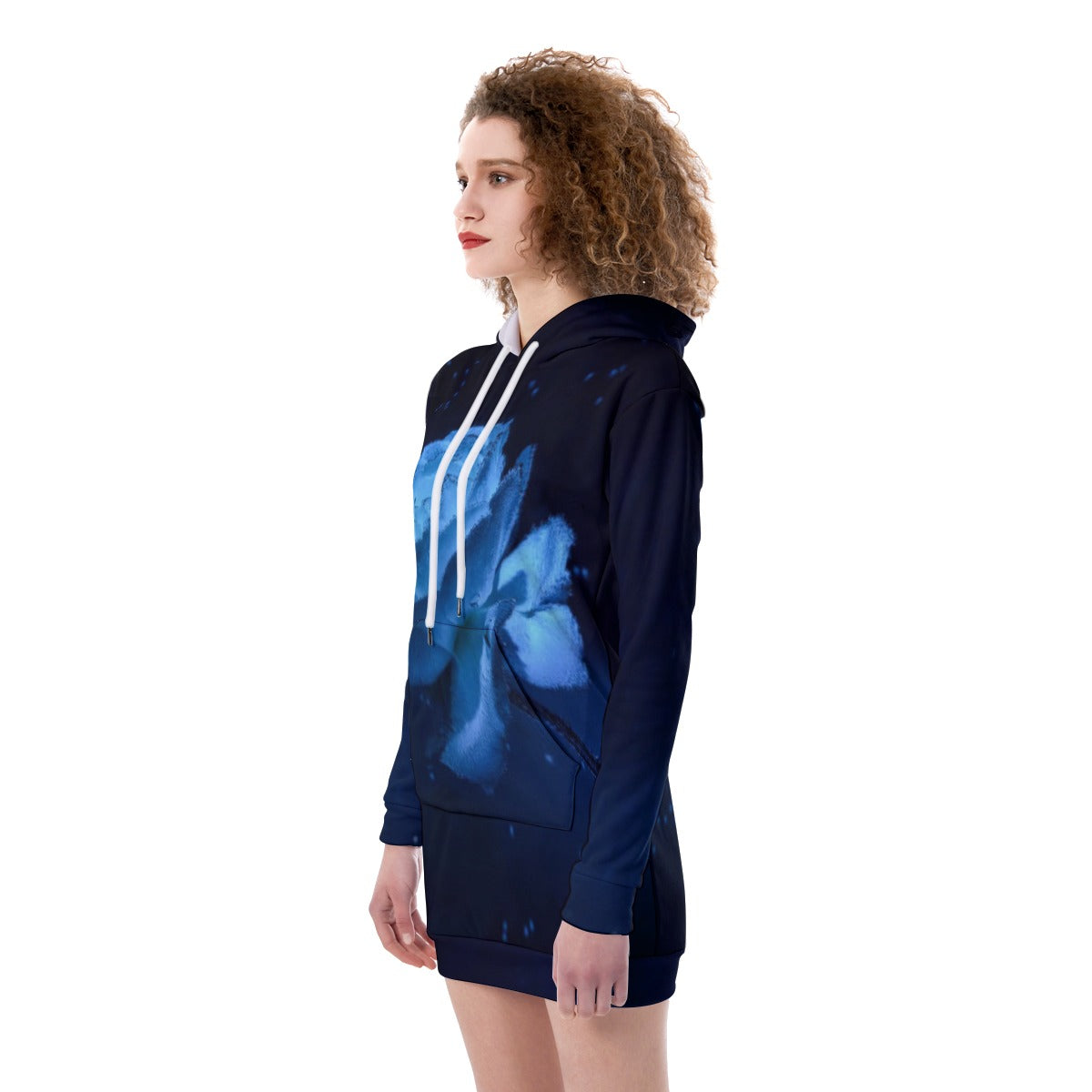 All-Over Print Women's Heavy Fleece Long Hoodie