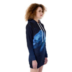 All-Over Print Women's Heavy Fleece Long Hoodie