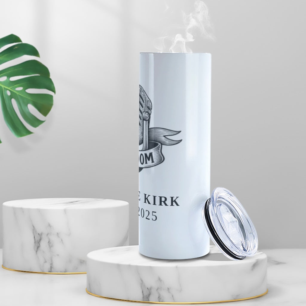 Tumbler with twinkle surface  20oz - Charlie Kirk Freedom Microphone Collection