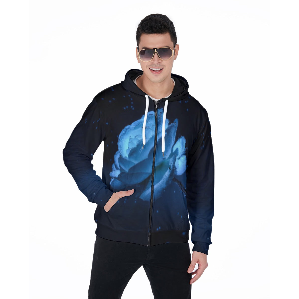 All-Over Print Men's Heavy Fleece Zip Up Hoodie