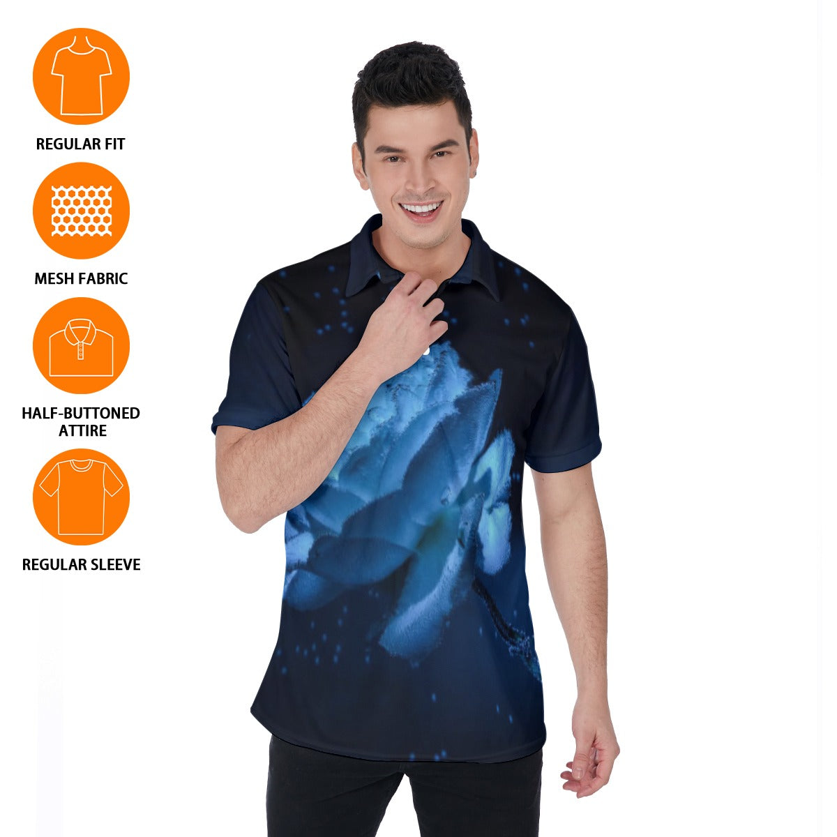All-Over Print Men's Polo Shirt