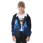 All-Over Print Kid's Heavy Fleece Zip Up Hoodie