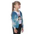 All-Over Print Kid's Zip-up Hoodie With Patch Pocket