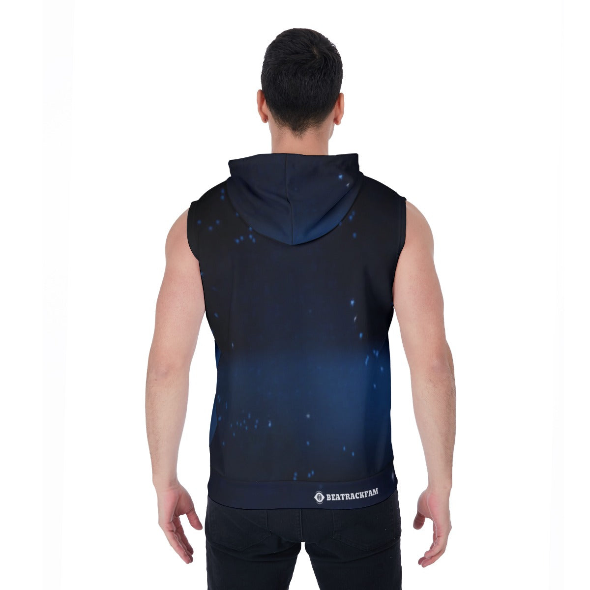 All-Over Print Men's Zipper-Up Sleeveless Hoodie