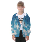 All-Over Print Kid's Heavy Fleece Zip Up Hoodie