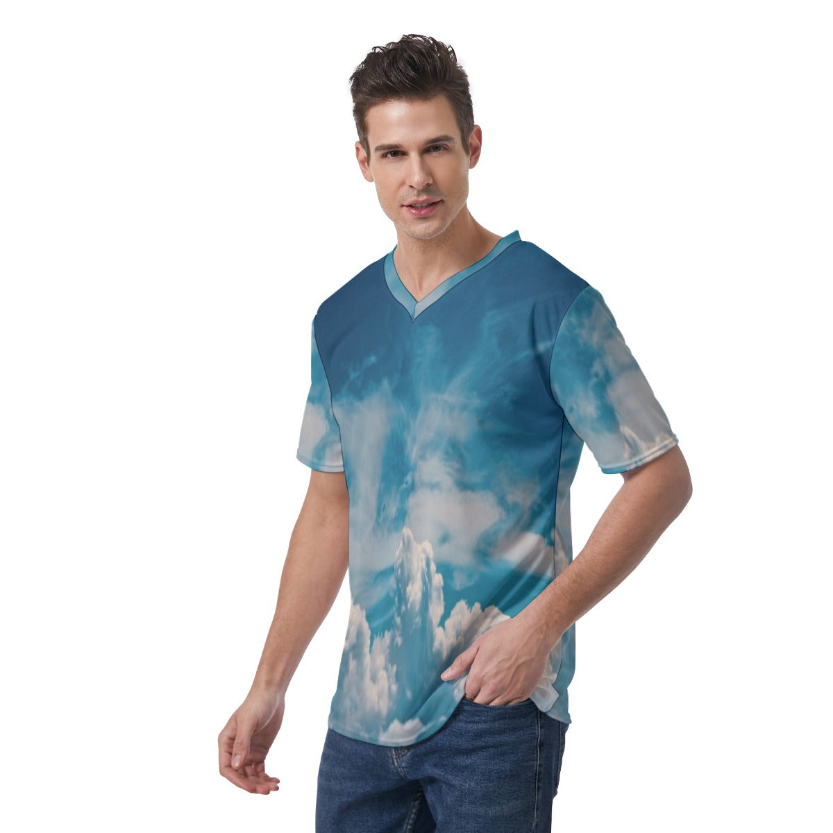 All-Over Print Men's V-Neck T-Shirt